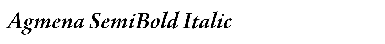 Agmena SemiBold Italic